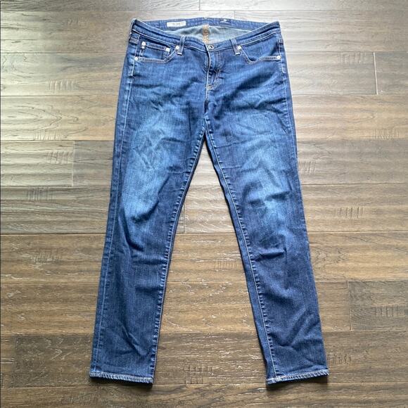 AG Adriano Goldschmied The Stilt Cigarette Leg Womens Sz 30 Blue Straight - Picture 1 of 8